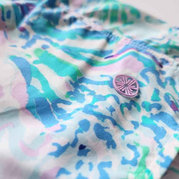 Lilly Pulitzer Run Around Shorts CraySea Seashell Amethyst Tint | Women Size XS - Picture 2 of 10